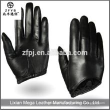 Hot-Selling high quality low price Women Black Leather Gloves